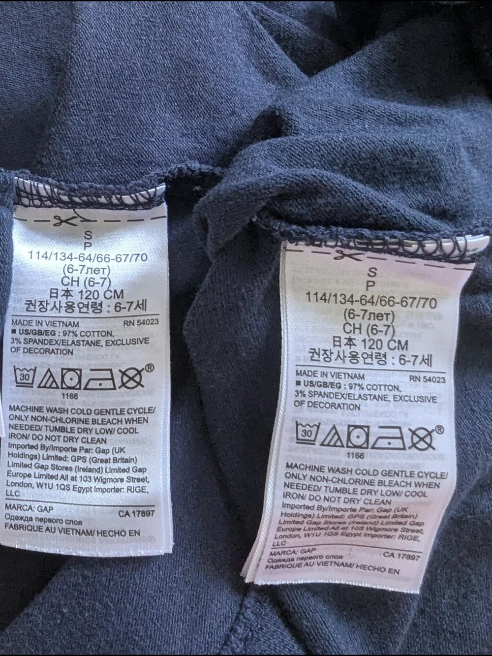 Lot Of 2 GAP Kids Polo Shirt Navy Blue S Cotton Pique School Uniform Long Sleeve